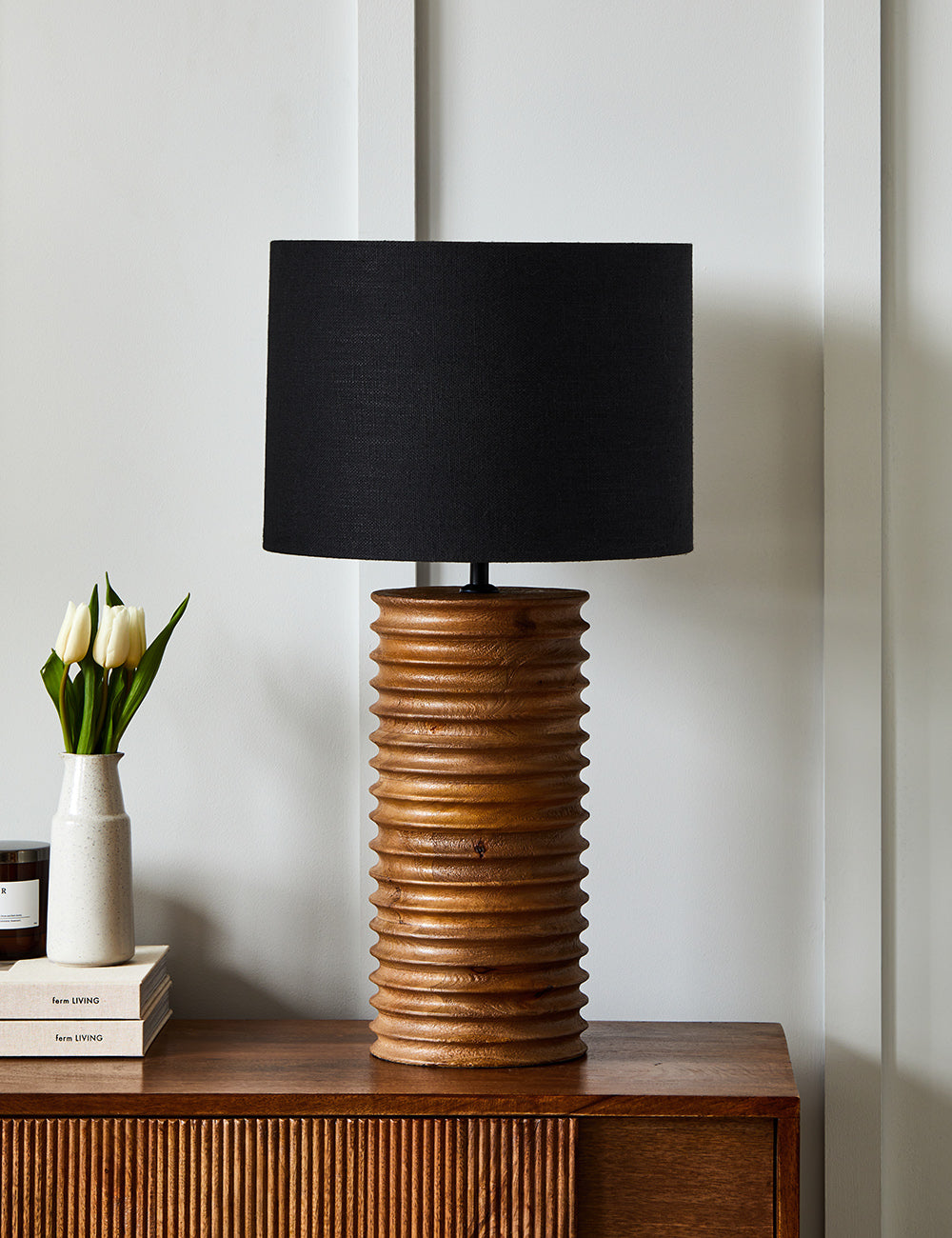Table lamps with brown shades top