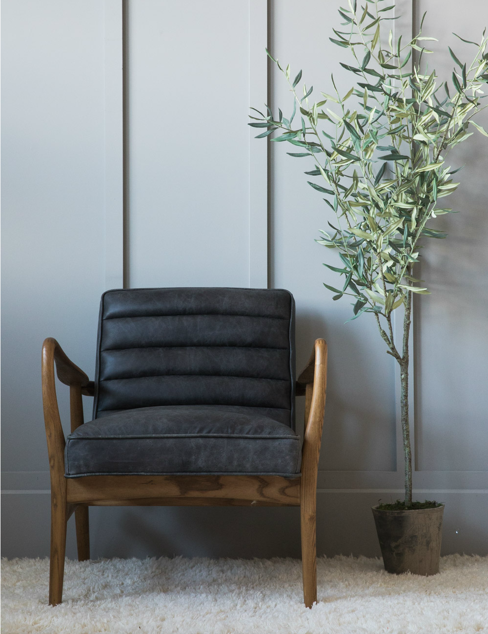 Mid-Century Leather Armchair