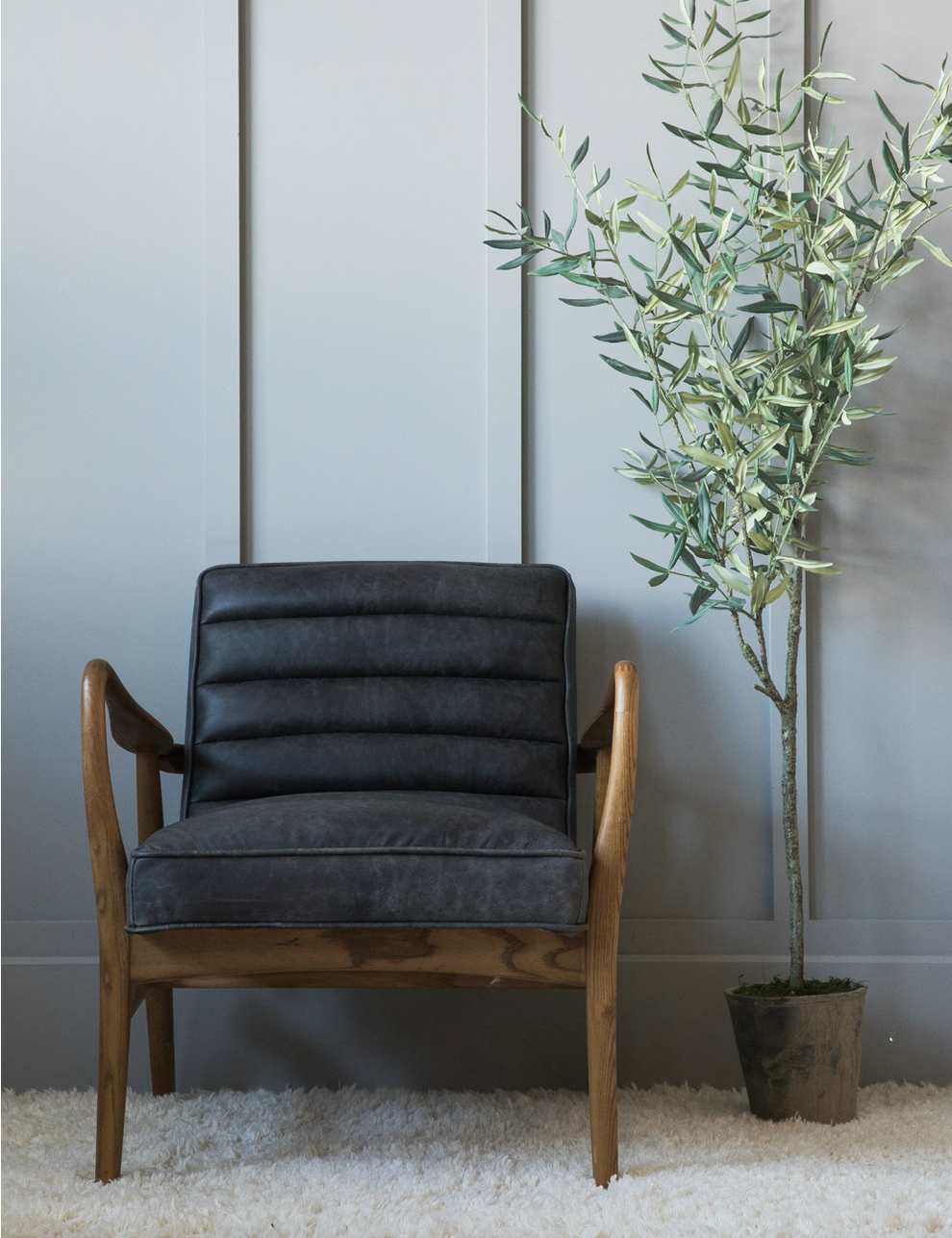 Mid-Century Leather Armchair