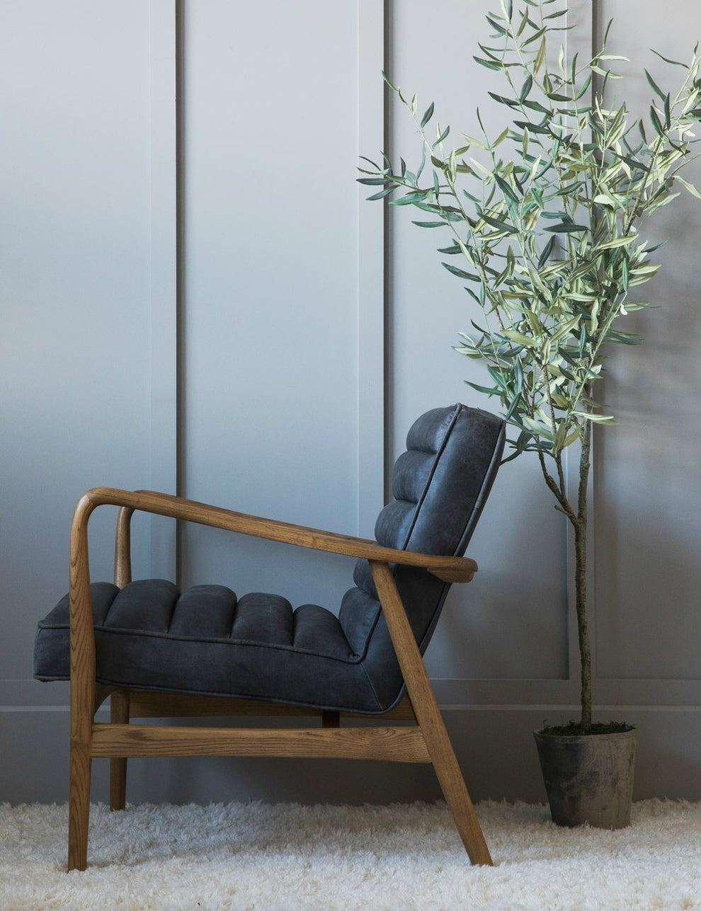 Mid-Century Leather Armchair