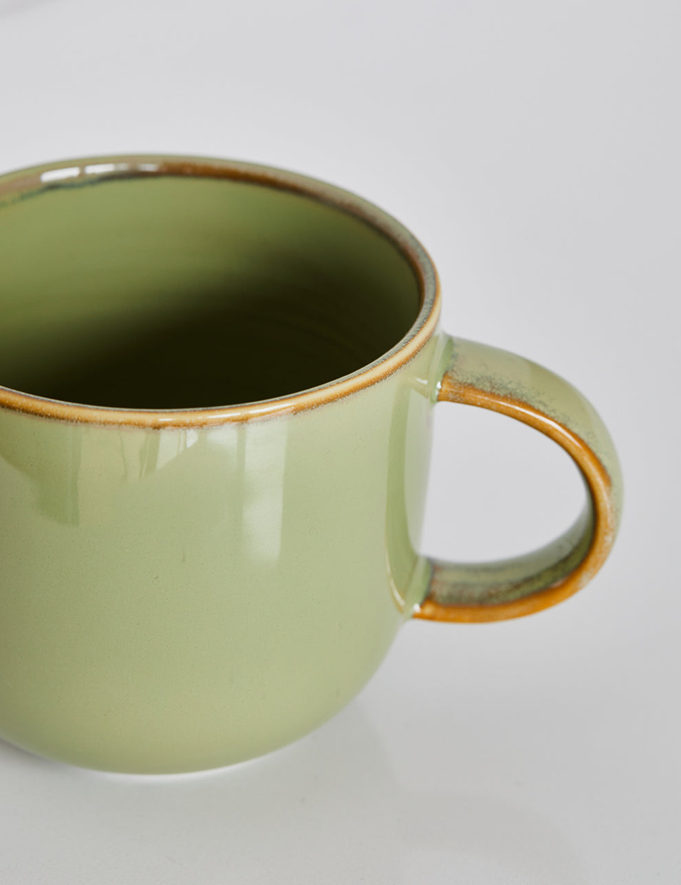 Moss Green Rustic Porcelain Mug