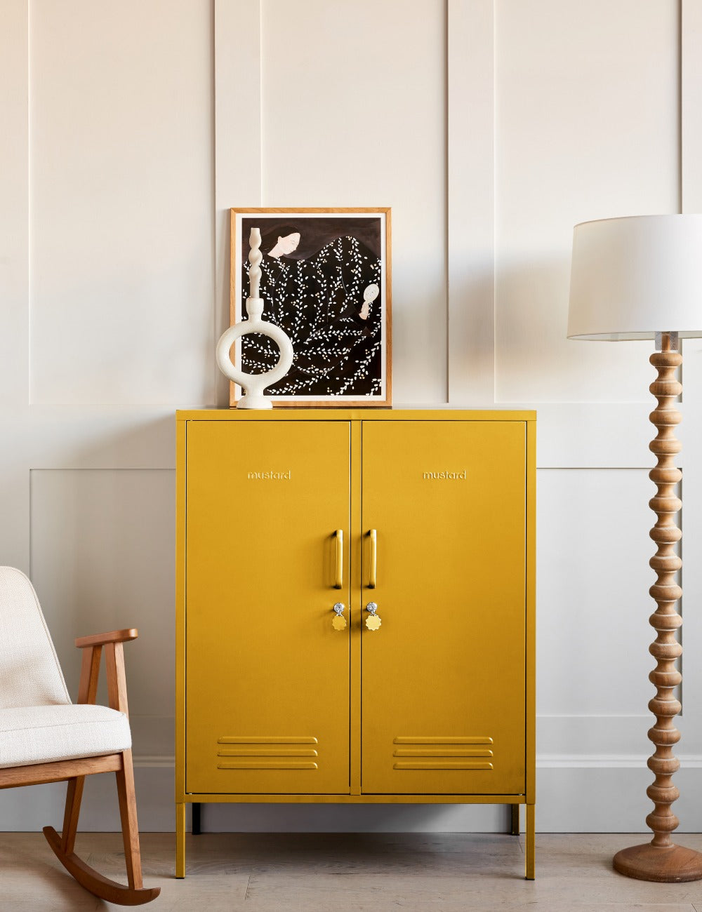 Mustard cabinet best sale