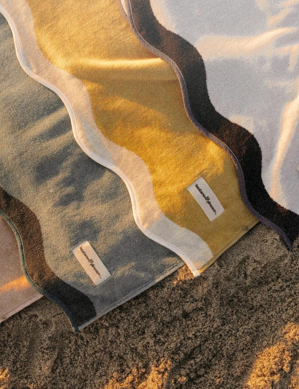 Mustard Yellow Luxury Beach Towel and matching range