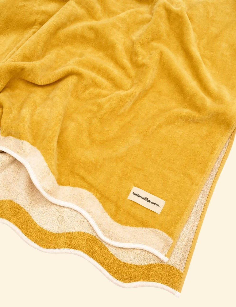 Mustard Yellow Luxury Beach Towel