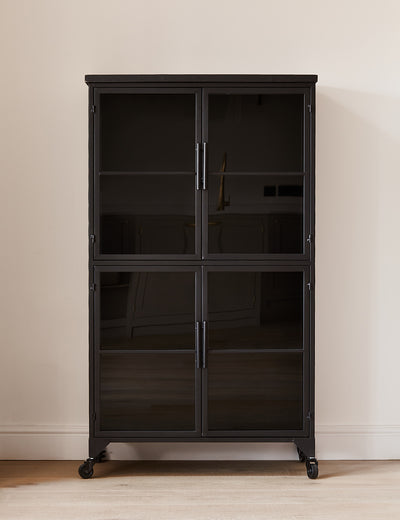 Nikko Medium Black Wooden Cabinet