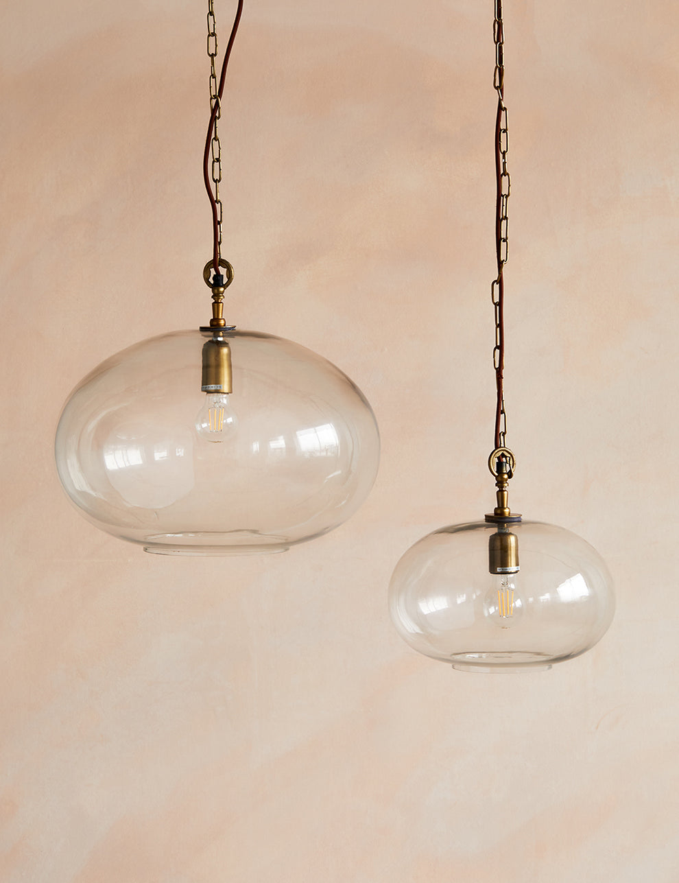 Otoro Round Glass Pendant Light - Two Sizes Available