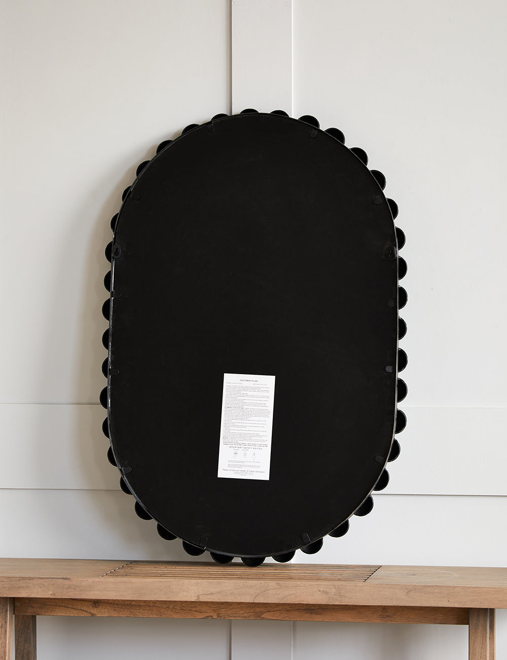 Oval Black Bobble Mirror
