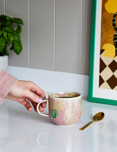 Pale Pink Rustic Porcelain Mug