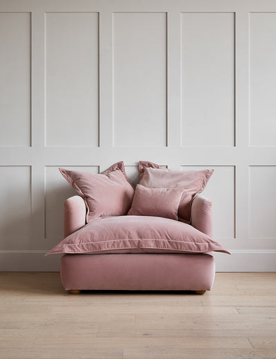 Penny Love Seat In Shade Dusty Pink