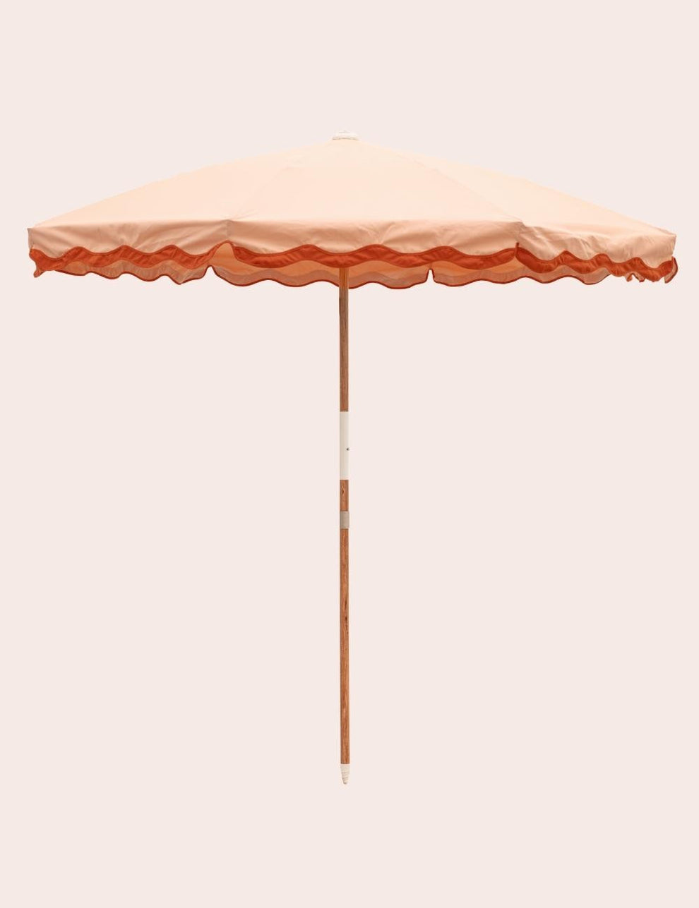 Pink & Red Scalloped Parasol Umbrella