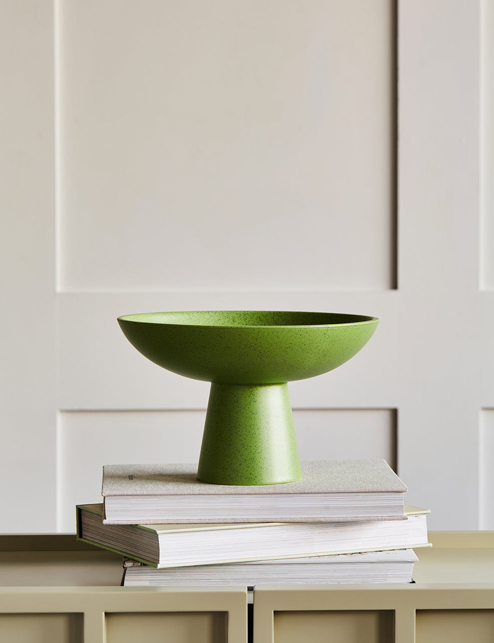 Pistachio Green Tall Ceramic Bowl Simple