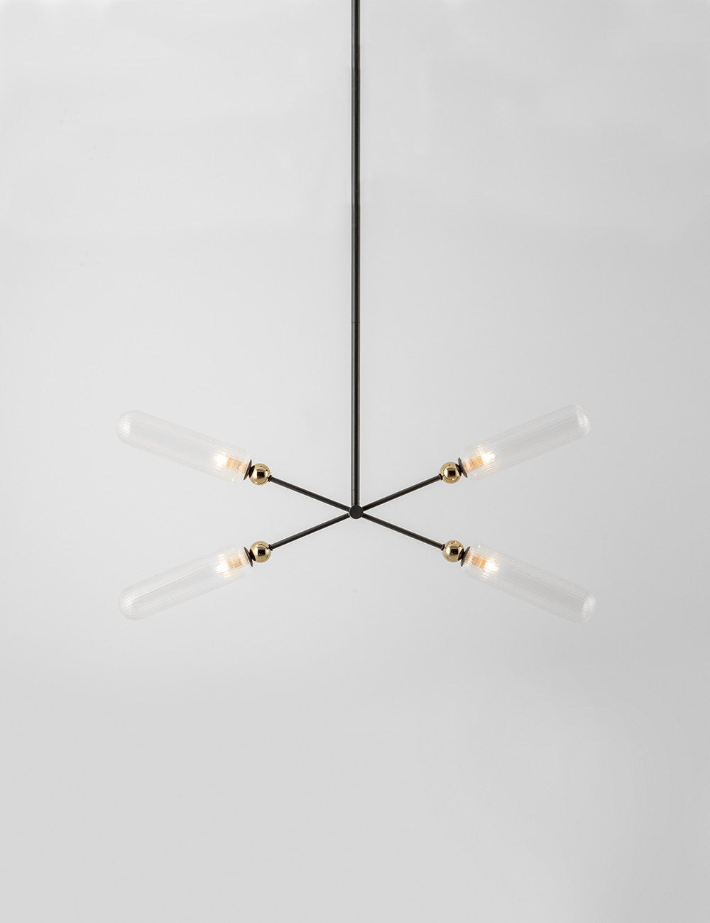 houseof Ribbed Glass Chandelier