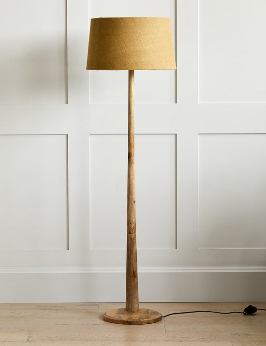 Sahar Mango Wood Floor Lamp Base – Rose and Grey