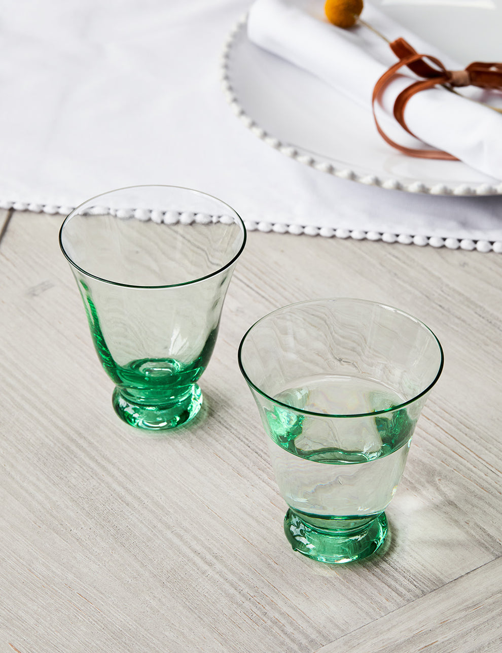 Set of 2 Short Cocktail Glasses - Forest Green