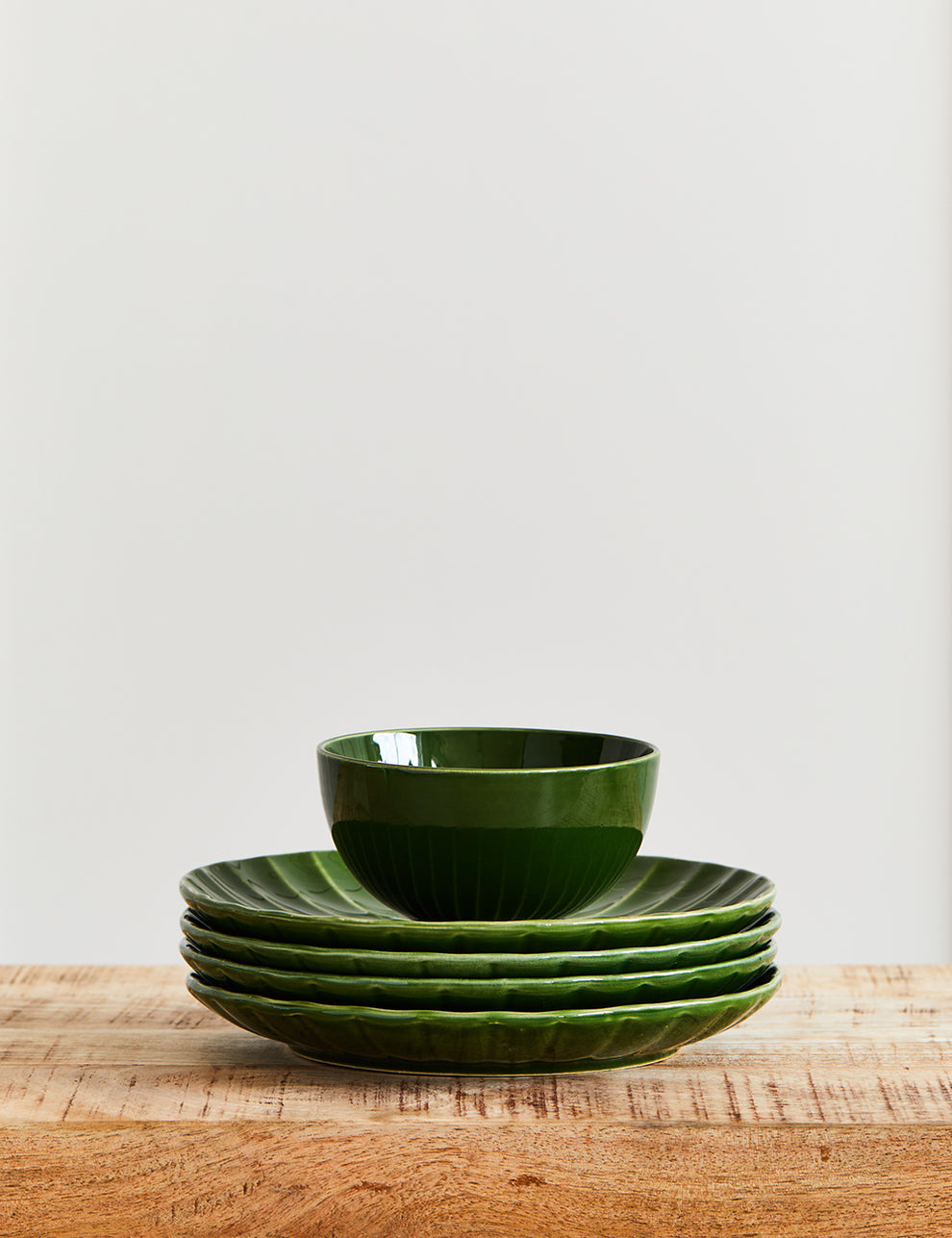 Set of Four Emerald Green Dessert Bowls