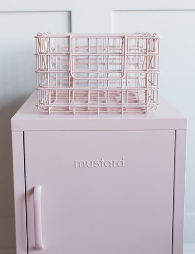 Mustard Made Wire Baskets - Blush Pink