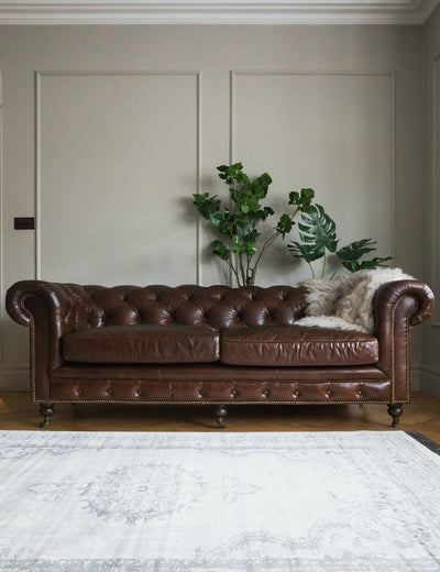 Vintage Leather Chesterfield - 3 Seater