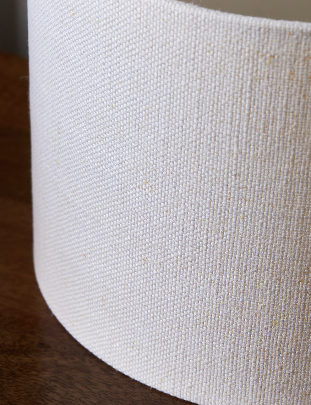 White Linen-Mix Lamp Shade - Three Sizes Available