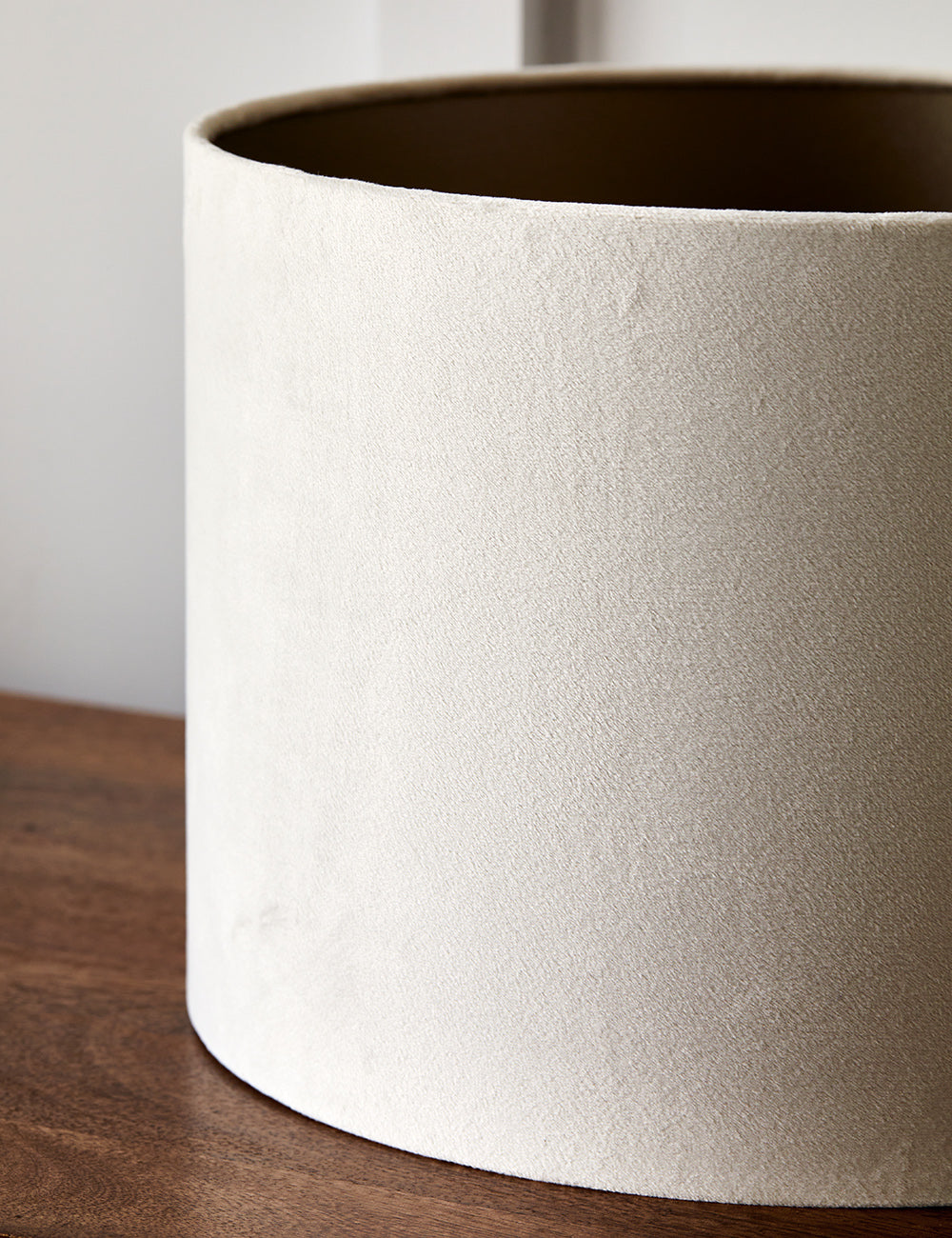 White Velvet Lamp Shade. Available in 2 Sizes Rose Grey Rose and Grey