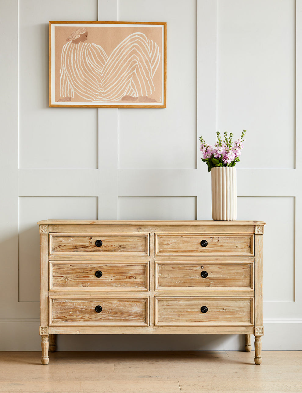 White Wash Chest of Drawers