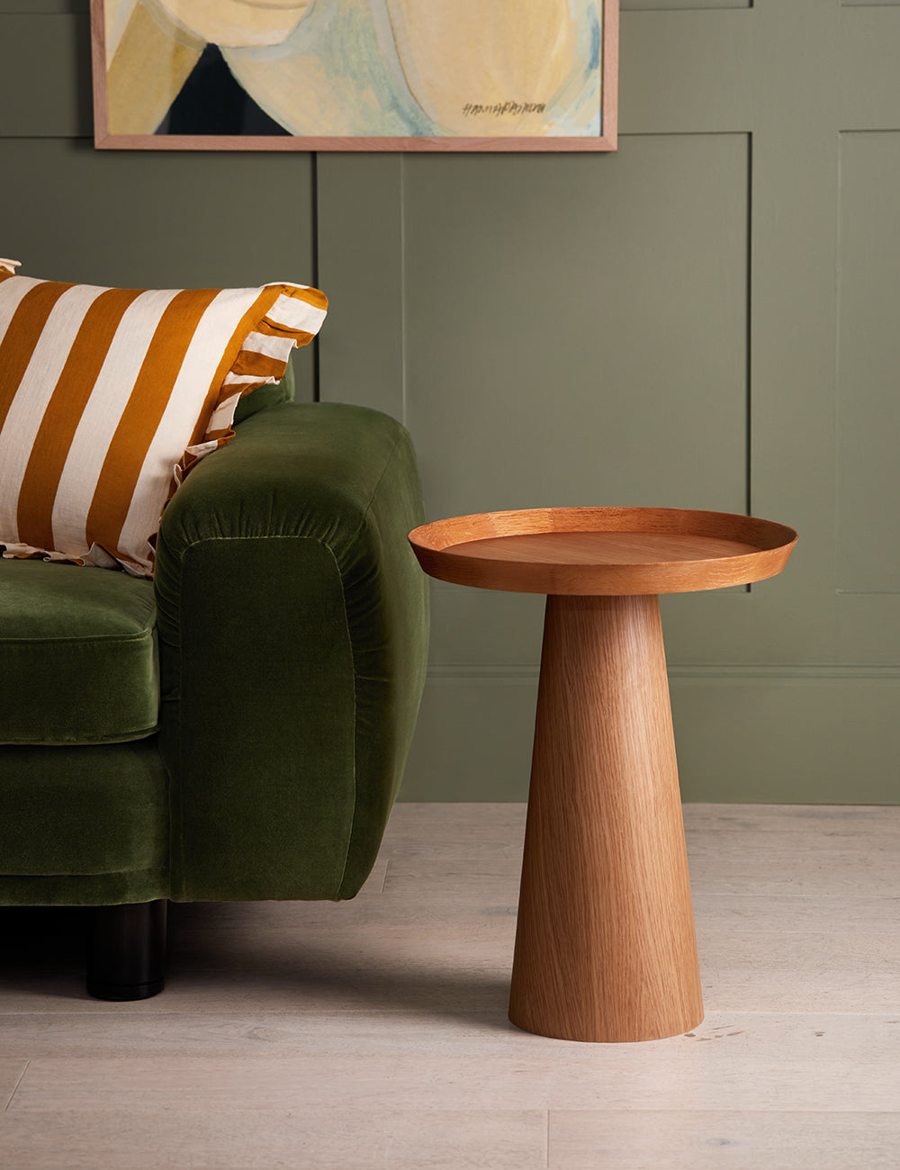 Wooden Tapered Side Table